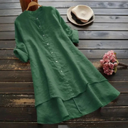 Marietta | Damen Asymmetrisches Sommer Midikleid – Grün
