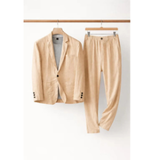 Maro | Herren Stilvoller Sommer Anzug – Khaki