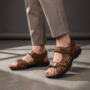Matteo | Herren Sandalen Riemen Komfort – Braun