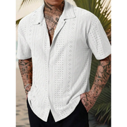 Matthias | Herren Hemd Muster Sommer Design – Weiß