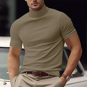Maxim | Herren Kurzarm Rollkragen Shirt – Khaki
