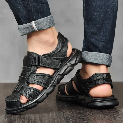Herren Leder-Sommersandalen