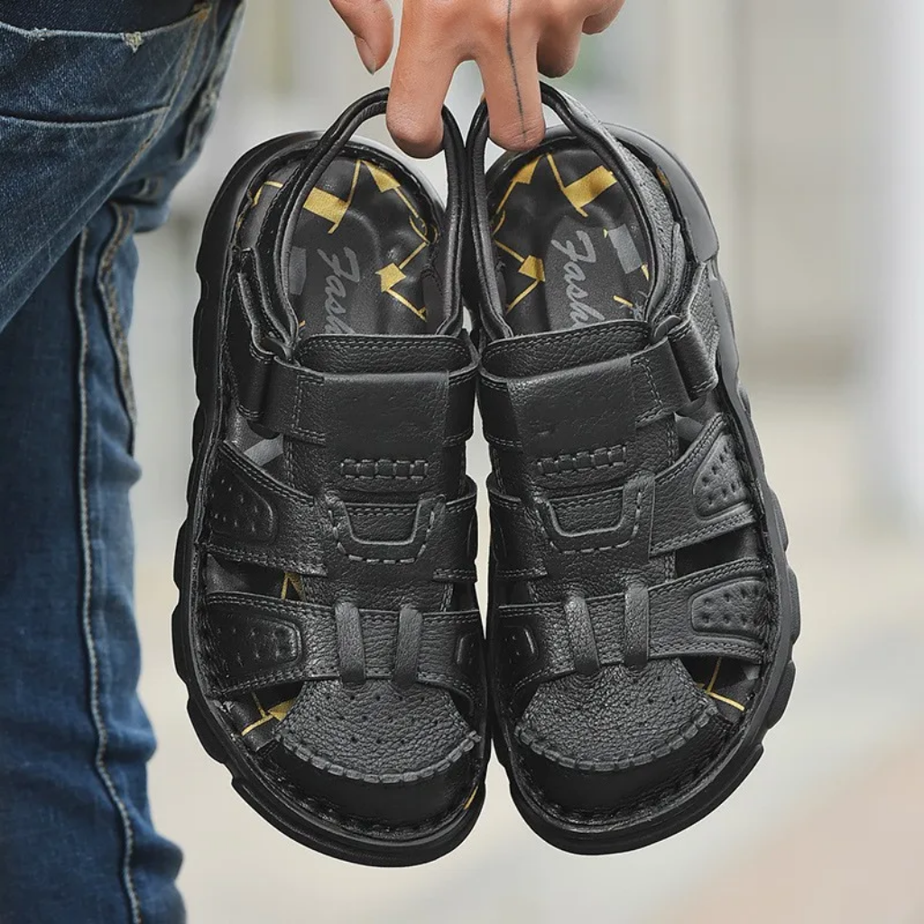 Herren Leder-Sommersandalen