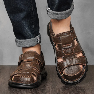 Herren Leder-Sommersandalen