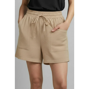 Merle | Damen Shorts Mit Elastischem Bund Für Sommer – Aprikose