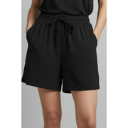 Merle | Damen Shorts Mit Elastischem Bund Für Sommer – Schwarz