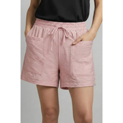 Merle | Damen Shorts Mit Elastischem Bund Für Sommer – Rosa