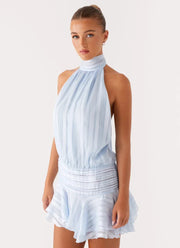 Miana | Damen Minikleid – Modernes Kurzkleid mit Elegantem Schnitt für Party 2026 – Blau