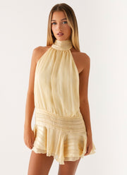 Miana | Damen Minikleid – Modernes Kurzkleid mit Elegantem Schnitt für Party 2026 – Gelb