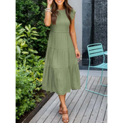 Michaela | Damen Stilvolles Midikleid – Grün