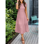 Michaela | Damen Stilvolles Midikleid – Rosa