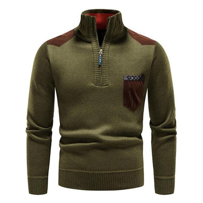 Pullover Herren Mit Reißverschluss | Zipper Design Mit Brusttasche
