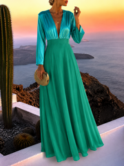 Miriam | Damen Maxi Abendkleid Für Sommer – Grün