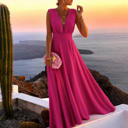 Miriam | Damen Maxi Abendkleid Für Sommer – Rosa