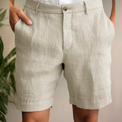 Atmungsaktive Leinen-Shorts für Herren