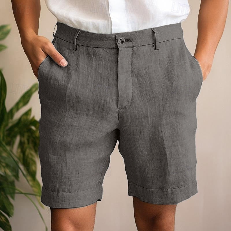 Atmungsaktive Leinen-Shorts für Herren