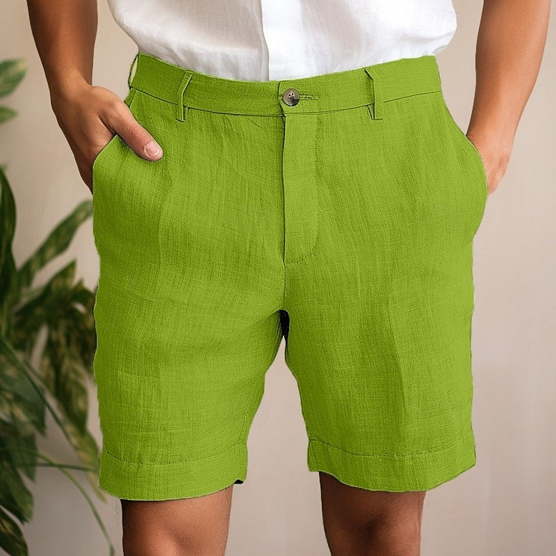 Atmungsaktive Leinen-Shorts für Herren