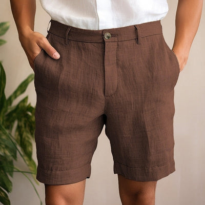 Atmungsaktive Leinen-Shorts für Herren