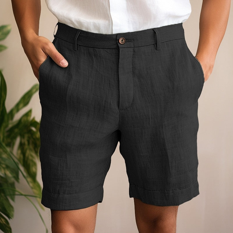 Atmungsaktive Leinen-Shorts für Herren