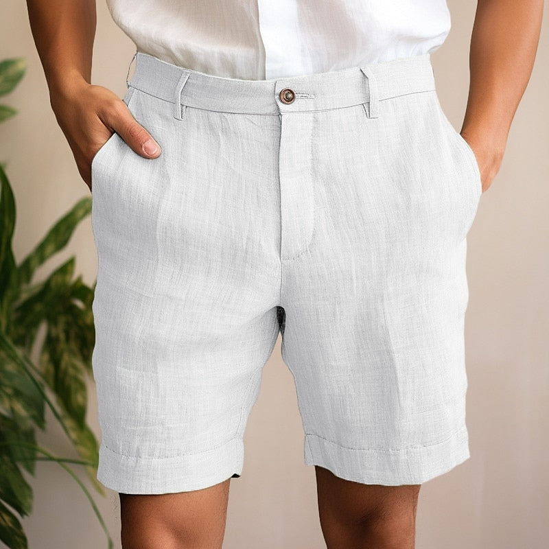 Atmungsaktive Leinen-Shorts für Herren