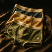 Niklas | Klassische Ferran Boxershorts Herren – Grün / Gelb / Blau