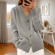 Zenaïde - superweiche Strickjacke – Grau