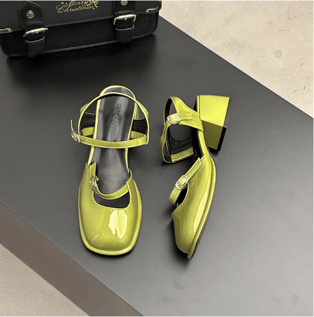 Martha - Vintage Blockabsatz-Sandalen