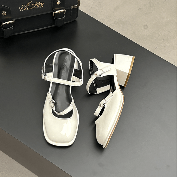 Martha - Vintage Blockabsatz-Sandalen