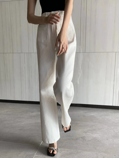 Kiera High-Waisted Jeans mit Weitem Bein