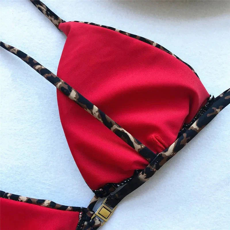 Jorisa - Schickes Leopard Bikini Set, Strandfertig