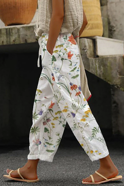 Airish - Casual Unique Printed Button Pocket Pants