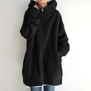 Kuscheliger Winter Hoodie – Schwarz