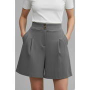 Kira | Damen Shorts Mit Lockerem Schnitt Für Sommer – Dunkelgrau