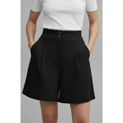 Kira | Damen Shorts Mit Lockerem Schnitt Für Sommer – Schwarz