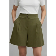 Kira | Damen Shorts Mit Lockerem Schnitt Für Sommer – Olivgrün
