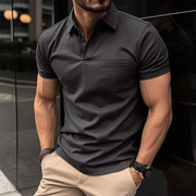 Niklas | Herren Poloshirt Mit Taschen Für Sommer – Schwarz