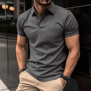 Niklas | Herren Poloshirt Mit Taschen Für Sommer – Grau