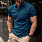 Niklas | Herren Poloshirt Mit Taschen Für Sommer – Blau