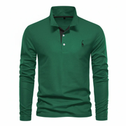 Noah | Herren Poloshirt Langarm Mit Kontrast Alltag – Grün