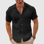 Noel | Herren Hemd Klassisch Sommer – Schwarz