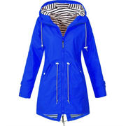 Calessia - Taillierter Regenmantel – Blau