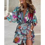 Oksana | Damen Leichtes Sommerkleid Mini – Blau