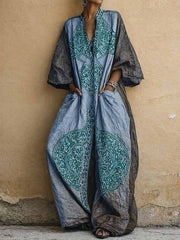 Melantha - Vintage-Print-Jumpsuit mit Soft-Touch – Blau