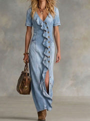 DENISE / DENIM KLEID – Blau