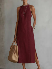 JIMENA | MIDI-KLEID – Rot