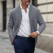 Ormfried | Herren Strickjacke V-Ausschnitt Cardigan – Grau