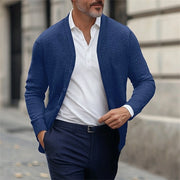 Ormfried | Herren Strickjacke V-Ausschnitt Cardigan – Marineblau