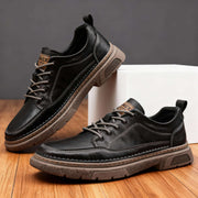 Oswin | Herren Casual Schnürschuhe Halbschuh – Schwarz