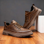 Oswin | Herren Casual Schnürschuhe Halbschuh – Braun