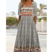 Oxana | Damen Leichtes Sommerkleid Midi – Mehrfarbig 2